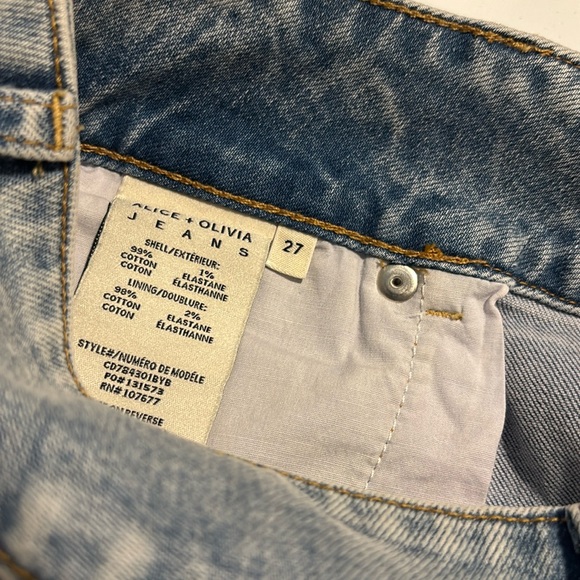 Alice + Olivia **NWT** Stacey Low Rise Flare Bell Bottom Jeans in Bay Blue Denim - Picture 13 of 16